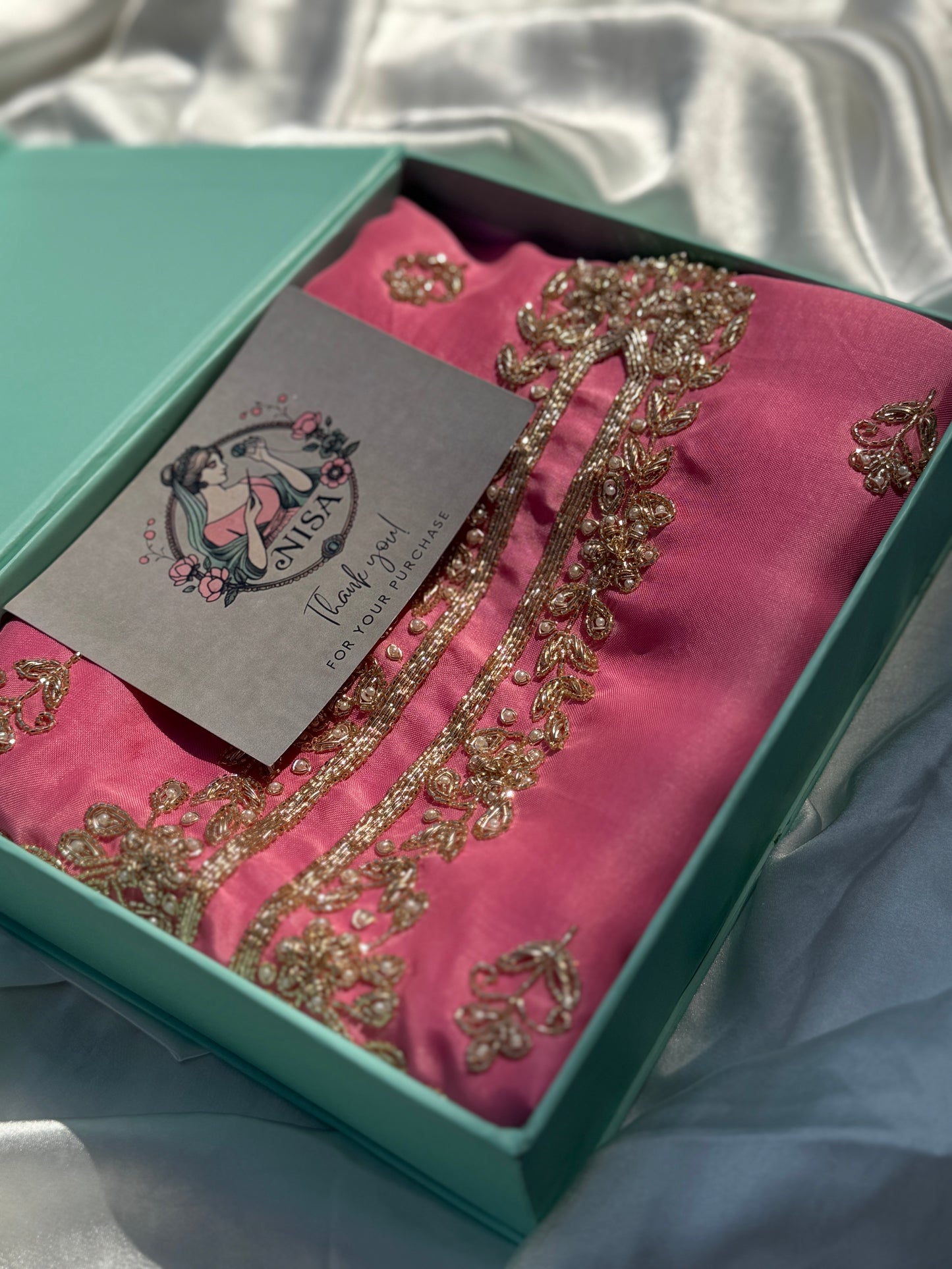 Blush pink zardozi set