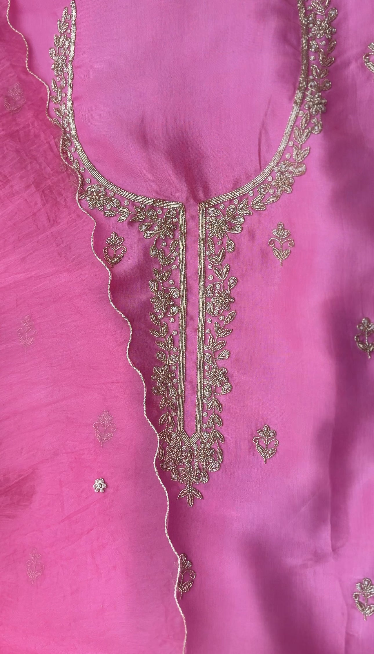 Blush pink zardozi set