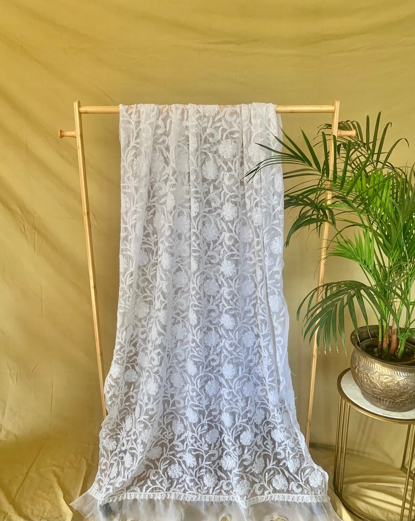 Georgette All over chikan Dupatta