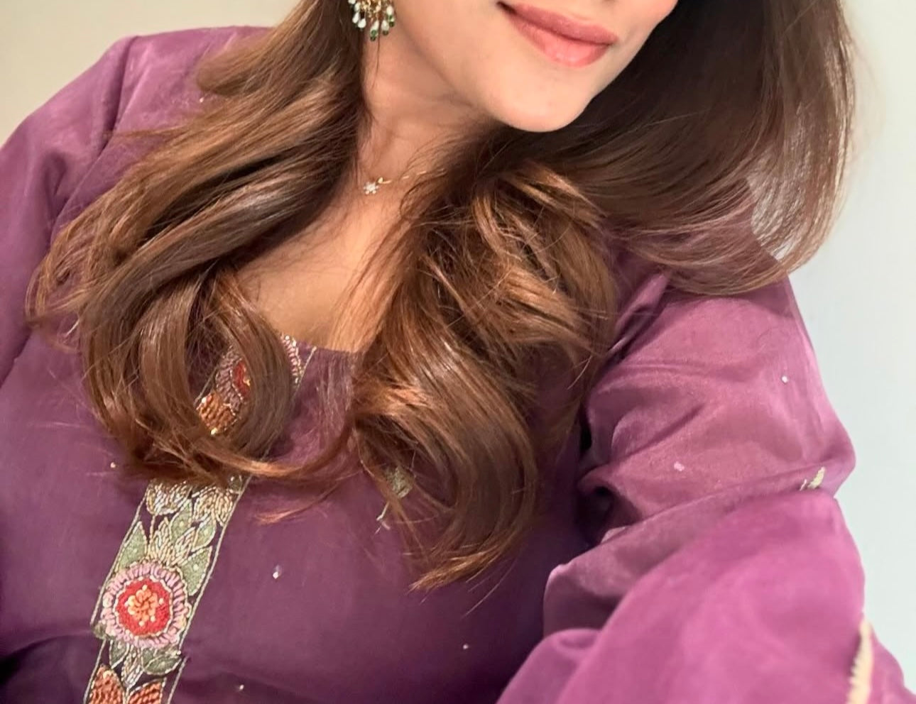 Syma purple Suit set