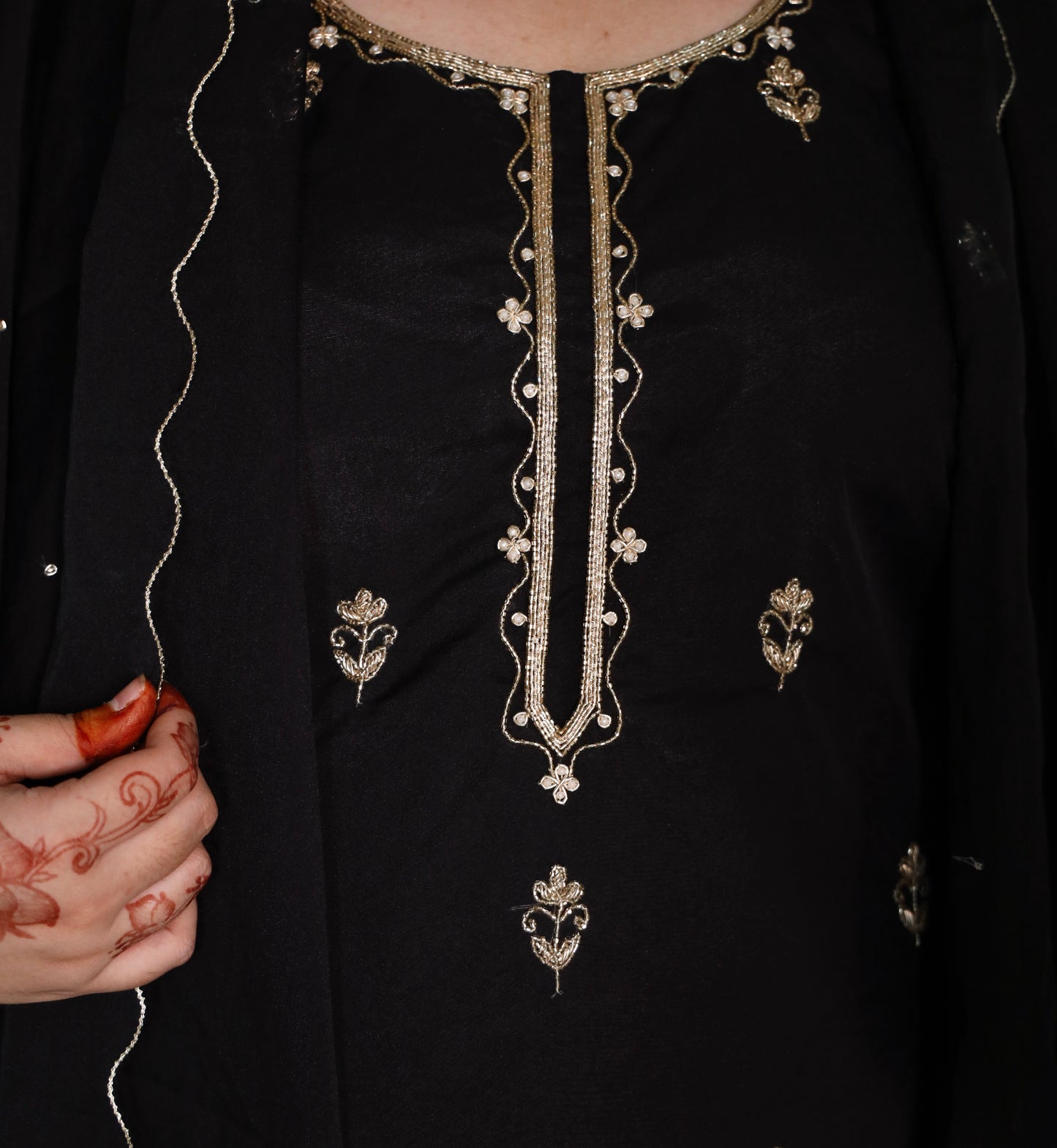 Noor e zar black zardozi suit