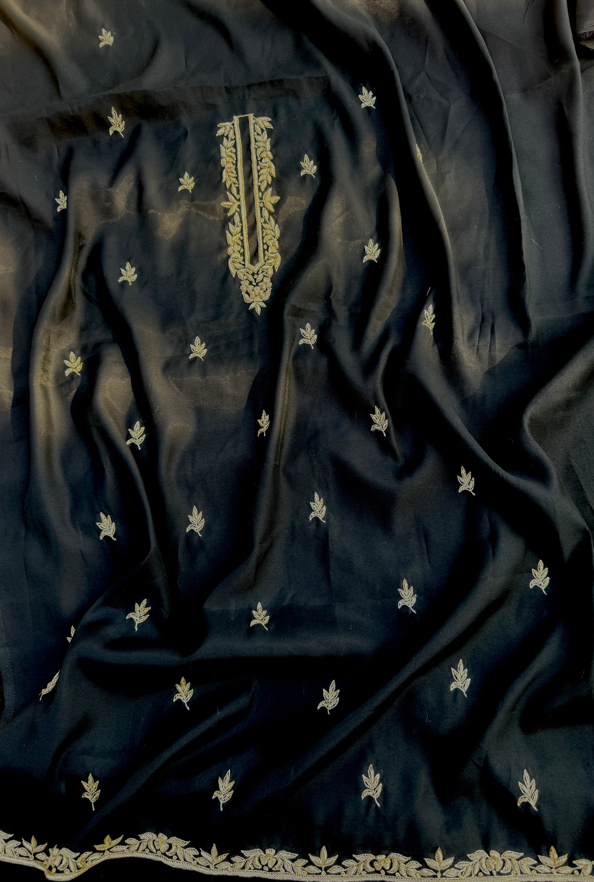 Black zardozi kurta