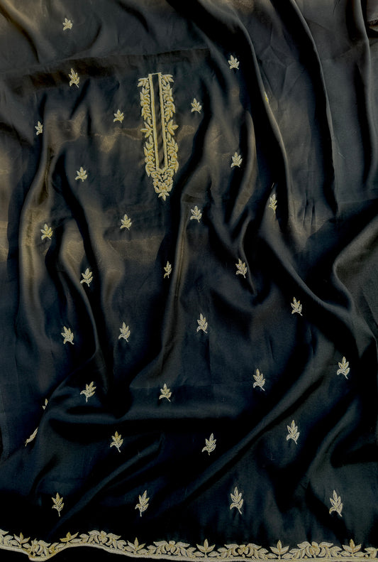 Black zardozi kurta